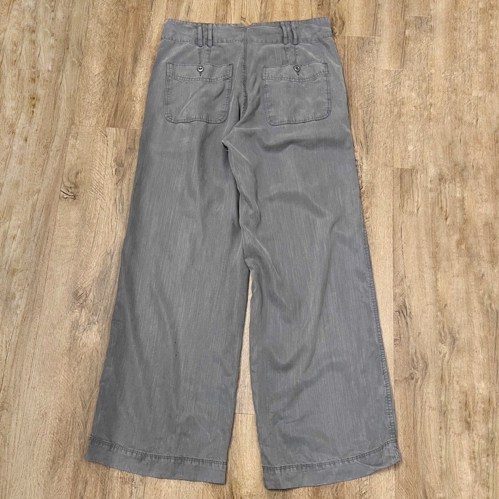 Sundance Celine Tencel Wide Leg Pleated Pants in Dark Grey Size P6‎ - Picture 10 of 13